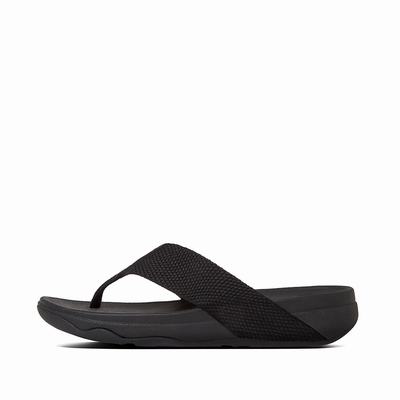 Fitflop Women's SURFA Toe-Post Sandals - Black, MH5638920